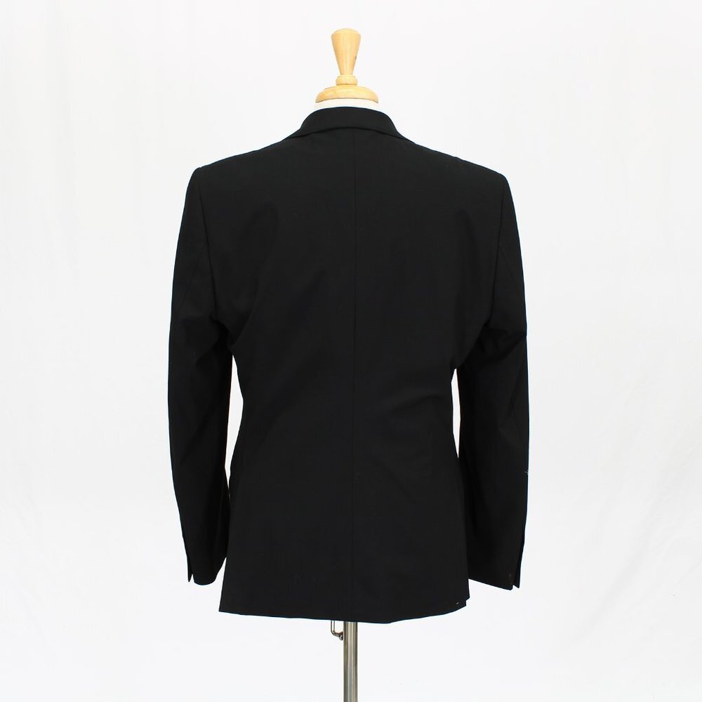 J. Ferrar 44R Black Solid 2-Button Sport Coat Blazer Jacket V565 - Picture 7 of 11